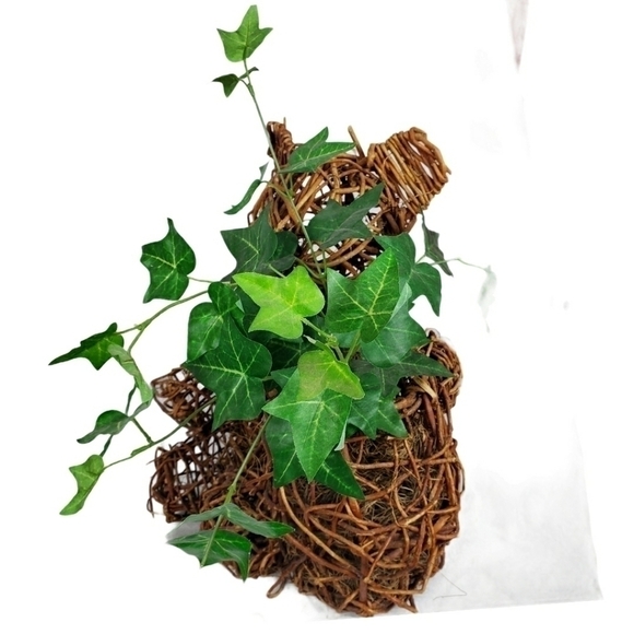 Vintage Teddy Bear honey pot planter Ivy topiary - Picture 3 of 14